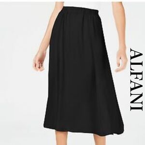 ALFANI Black Midi Skirt